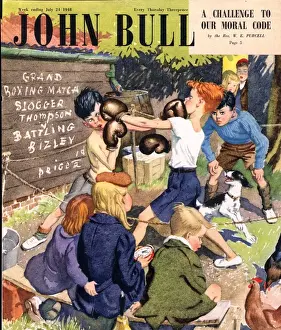 John Bull 1948 1940s UK children fighting boxing magazines fights