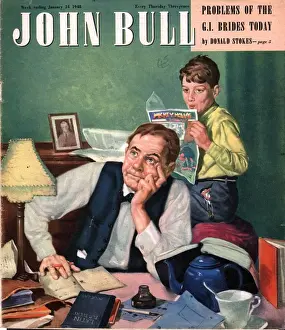 Annuals Prints: John Bull 1948 1940s UK homework latin comics reading