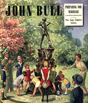 John Bull 1948 1940s UK J M Barrie kensingtons gardens peter pan london parks magazines John Bull 1948 1940s UK J M Barrie kensingtons gardens peter pan london parks magazines