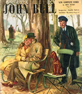 John Bull 1948 1940s UK love parks benches magazines