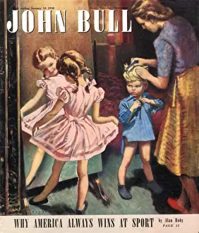 Images Dated 2003: John Bull 1948 1940s UK mirrors siblings rivalry magazines