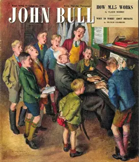 John Bull 1948 1940s UK school concerts singing pianos teachers lessons magazines