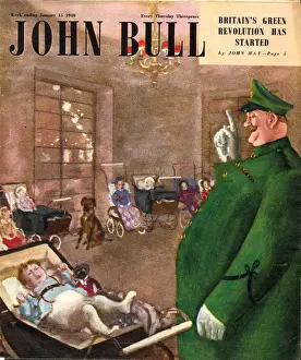 Family Prints: John Bull 1949 1940s UK babies prams magazines baby