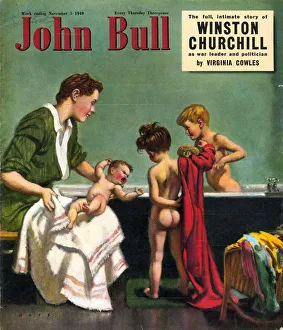 John Bull 1949 1940s UK baths bathtime magazines