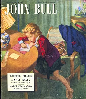 John Bull 1949 1940s UK homework thank you letters writing magazines