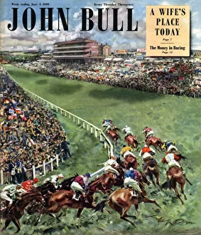 John Bull 1949 1940s UK horses horse racing magazines