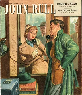 Nineteen Forties Prints: John Bull 1949 1940s UK love magazines