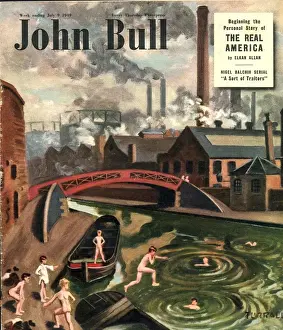 John Bull 1949 1940s UK swimming sports magazines canals Turrali