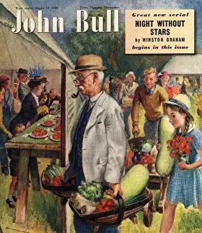 John Bull 1949 1940s UK villages fetes vegetables flowers show magazines horticulture
