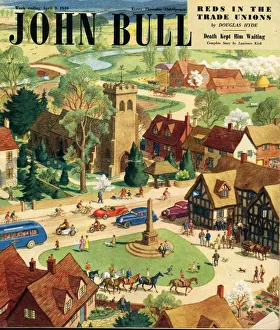 John Bull 1949 1940s UK the villages green the countryside bank holidays magazines