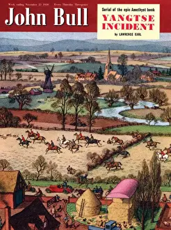 John Bull 1950 1950s UK fox hunting horses magazines fox-hunting