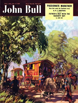 1950s Prints: John Bull 1950 1950s UK gypsies caravans gypsy magazines
