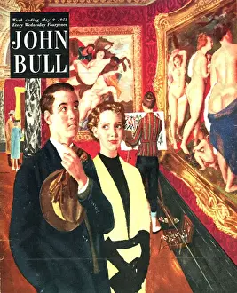 1950s Prints: John Bull 1950s UK art museums art gallery galleries magazines