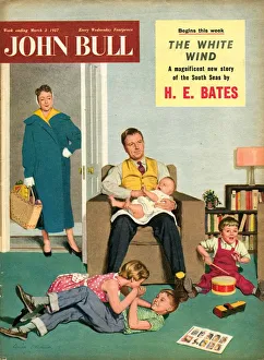 John Bull 1950s UK babysitters sitters children fights chaos househusbands magazines John Bull 1950s UK babysitters sitters children fights chaos househusbands magazines