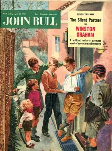 British Prints: John Bull 1950s UK broken arms disasters accidents magazines