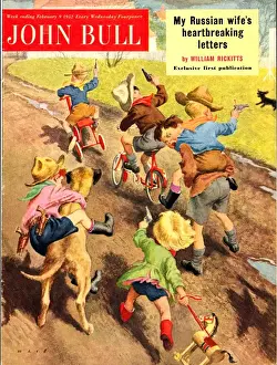 British Prints: John Bull 1950s UK cowboys and indians games guns magazines