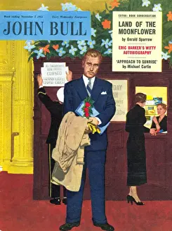 1950s Prints: John Bull 1950s UK dating waiting stood-up magazines