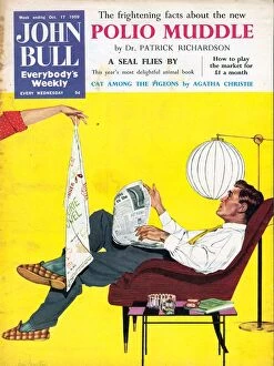 British Collection: John Bull 1950s UK dish washing magazines man men kitchens