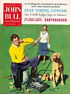 1950s Prints: John Bull 1950s UK dogs lawn mowers lawnmowers magazines pets horticulture
