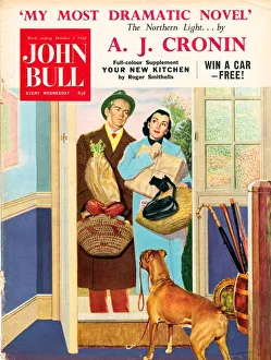 John Bull 1950s UK dogs walking the magazines pets family