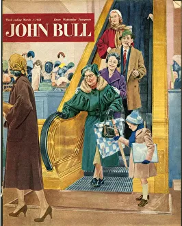 John Bull 1950s UK escalators shopping magazines