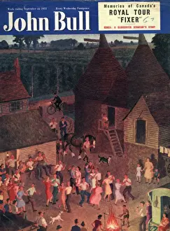 Dancers Prints: John Bull 1950s UK farms square party magazines barn