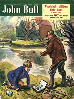 John Bull 1950s UK fishing fathers and sons magazines