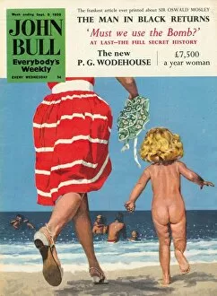 Images Dated 18th November 2003: John Bull 1950s UK holidays beaches seaside sea swimmings toddlers seaside magazines
