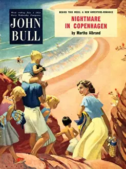 John Bull 1950s UK holidays children beaches seaside sea sand seaside magazines