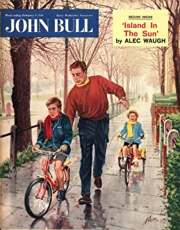 John Bull 1950s UK learning to ride lessons fathers and sons bicycles bikes cycling John Bull 1950s UK learning to ride lessons fathers and sons bicycles bikes cycling