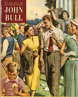 1950s Prints: John Bull 1950s UK love fairs magazines funfairs