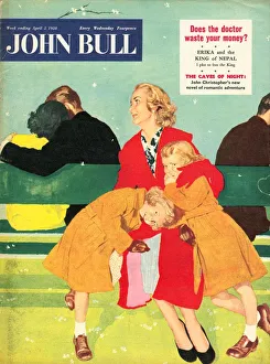 1950s Prints: John Bull 1950s UK love kissing magazines