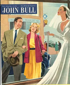 John Bull 1950s UK marriages shopping weddings dresses dating magazines brides