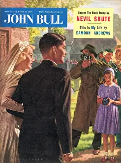 1950s Prints: John Bull 1950s UK marriages weddings brides bridegrooms photography magazines