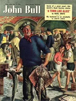John Bull 1950s UK nautical fish fishing fisherman magazines