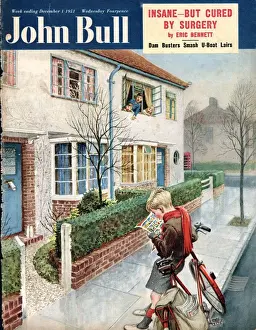 1950s Prints: John Bull 1950s UK newspapers boys bicycles bikes cycling cycles magazines