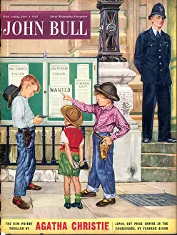 John Bull 1950s UK police station magazine wanted posters cowboys dressing up games
