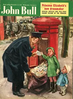 John Bull 1950s UK postman postmen post-boxes magazines pillar boxes