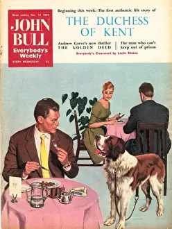 British Prints: John Bull 1950s UK restaurants dogs magazines pets