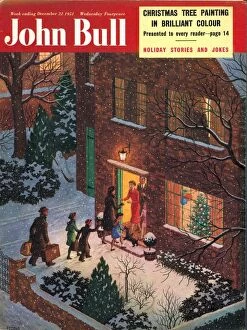 Nineteen Fifties Collection: John Bull 1950s UK seasons children relatives snow winter magazines family
