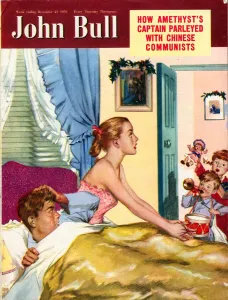 1950s Prints: John Bull 1950s UK sleep noisy disasters waking up magazines sleeping
