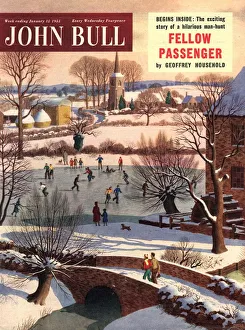 John Bull 1950s UK snow ice skating winter magazines