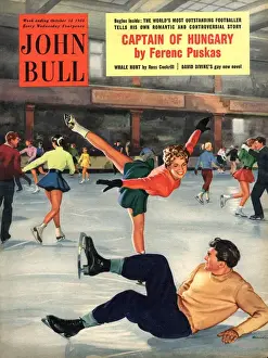 John Bull 1950s UK snow ice skating winter magazines