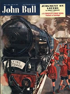 John Bull Collection: John Bull 1951 1950s UK the flying scotsman, trains stations magazines