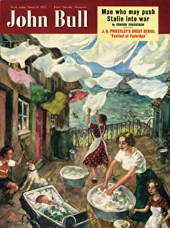 John Bull 1951 1950s UK washday washing lines housewife housewives magazines John Bull 1951 1950s UK washday washing lines housewife housewives magazines