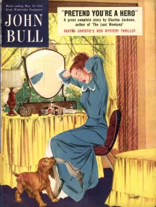 John Bull Prints: John Bull 1952 1950s UK dogs nylons stockings disasters magazines hosiery