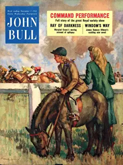 John Bull 1952 1950s UK horses horse racing jockeys ponys magazines ponies