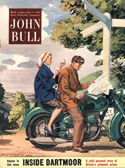 John Bull 1953 1950s UK holidays lost directions signposts motorbikes bikes stress John Bull 1953 1950s UK holidays lost directions signposts motorbikes bikes stress