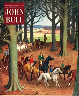 John Bull 1953 1950s UK riding hunting horses magazines