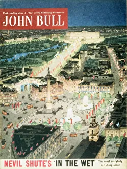 John Bull 1953 1950s UK trafalgar square london capital cities nelsons column magazines John Bull 1953 1950s UK trafalgar square london capital cities nelsons column magazines
